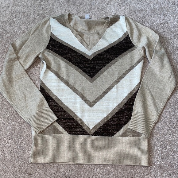 Gold Sparkle Long Sleeve Shirt - Picture 3 of 5